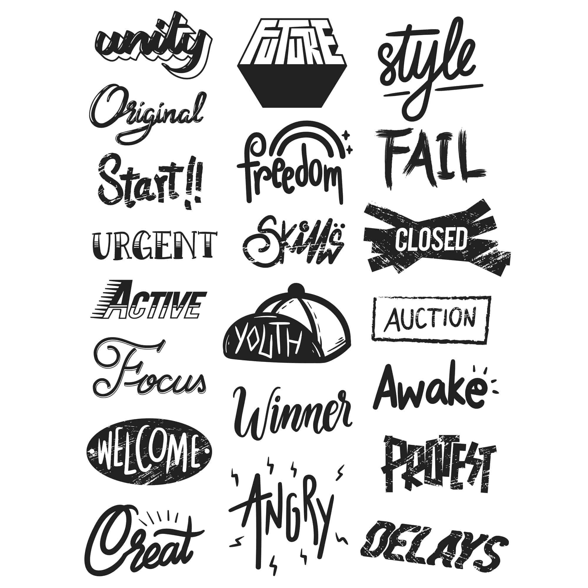 Artwork Typographic Illustration Style Concept