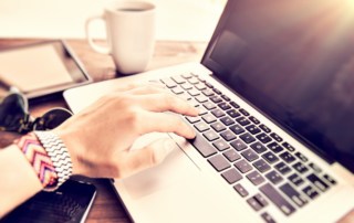 Man working on the laptop