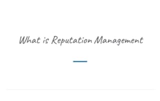 what is reputation management