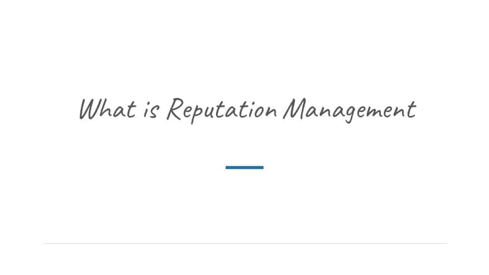 what is reputation management