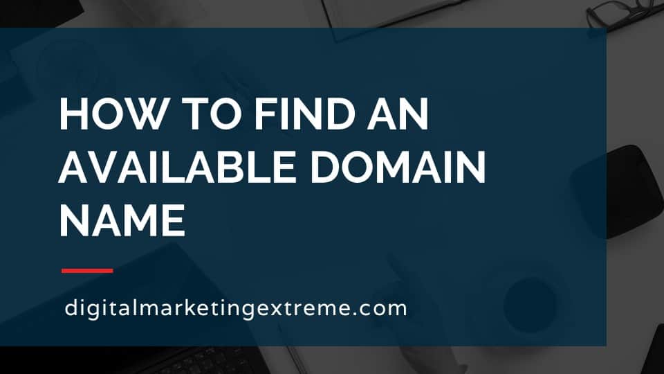 how to find an available domain name
